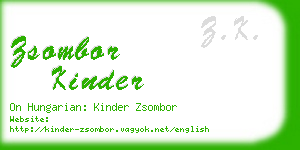 zsombor kinder business card